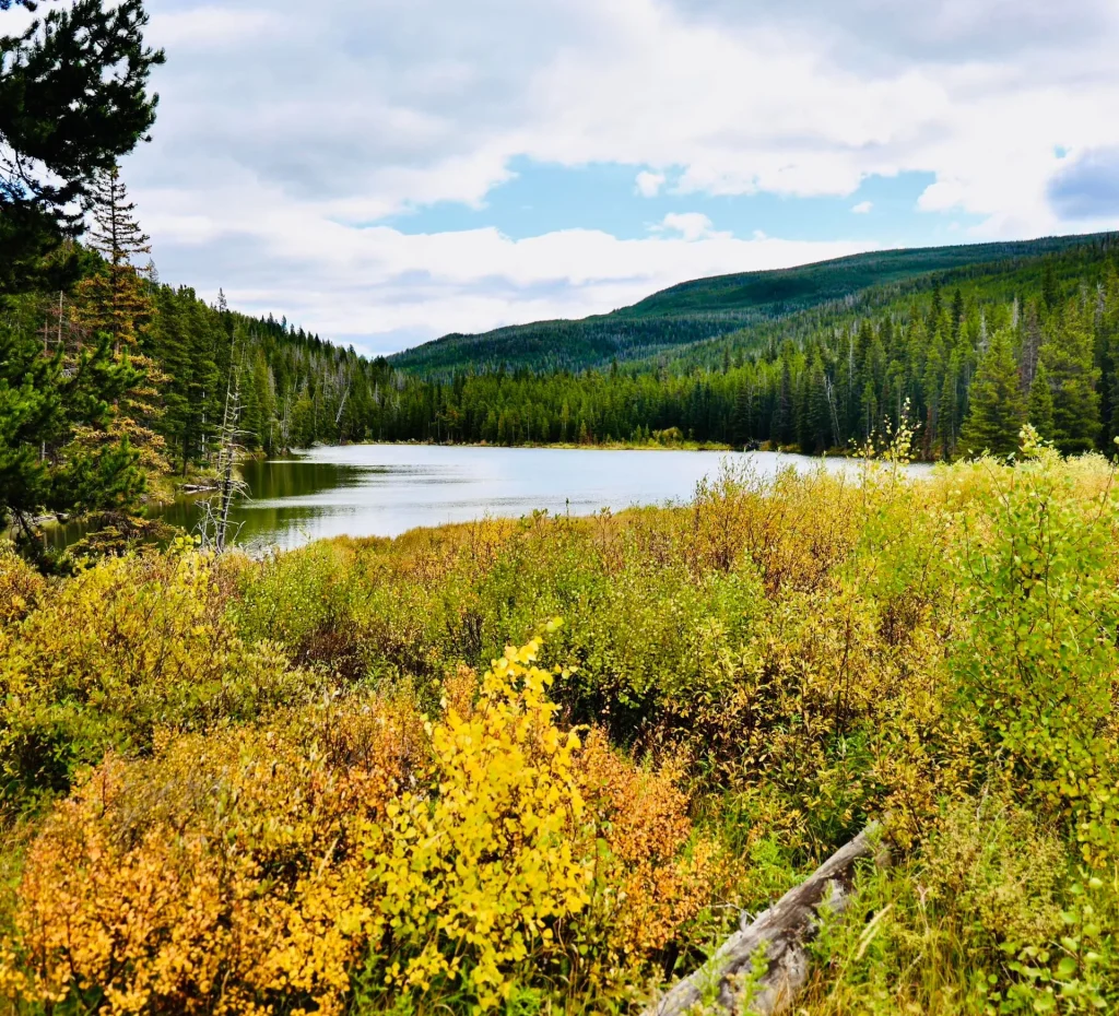 Expansive mountain panorama in the Bob Marshall Wilderness near the Chinese Wall in Montana